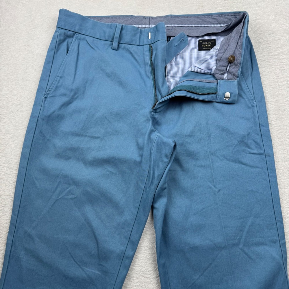 J.Crew Bowery Dress Pants Mens 30x30 Blue Urban Slim Fit Cotton Chino RN77388